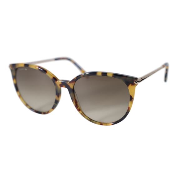 Lacoste Round Oval Oversized Women\'s Sunglasses - Yellow Havana / Brown - NWT main image 9